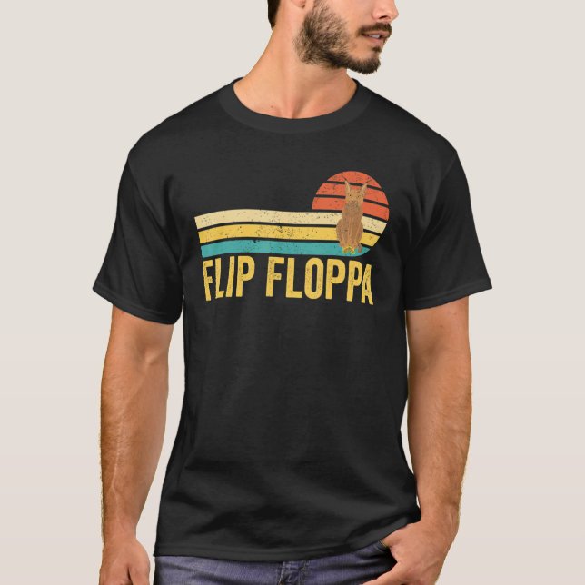 Big Floppa Caracal Cat Meme Retro Flip Floppa T-Shirt (Vorderseite)