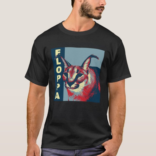 Big Floppa Caracel Meme T-Shirt (Vorderseite)