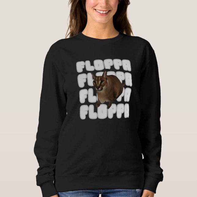 Big Floppa Meme Cat Sweatshirt (Vorderseite)
