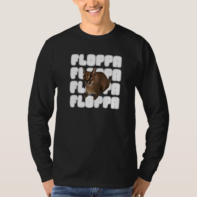 Big Floppa Meme Cat T-Shirt (Vorderseite)