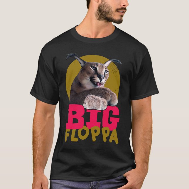 Big Floppa Meme.  Katze T-Shirt (Vorderseite)