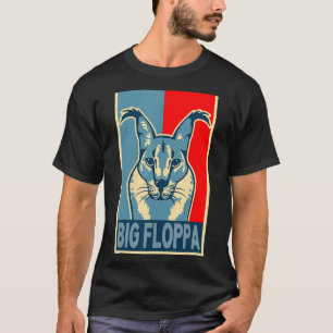 Big Floppa Meme Niedlich Caracal Cat Retro Vintag T-Shirt