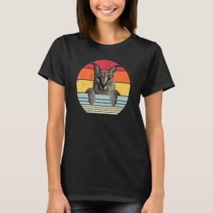 Big Floppa Meme Süße Caracal-Katze vintage bedräng T-Shirt