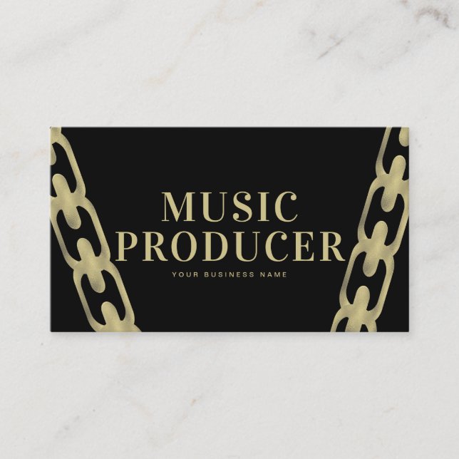 Big Foil Chain Music Industry Producer DJ Visitenkarte (Vorderseite)