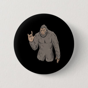 Big Foot Asl Hand Gesture Deaf Hörverlust Awaren Button