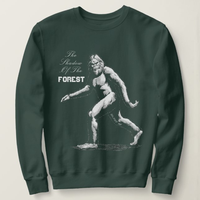 Big Foot, der Schatten des Sweatshirts im Wald (Design vorne)