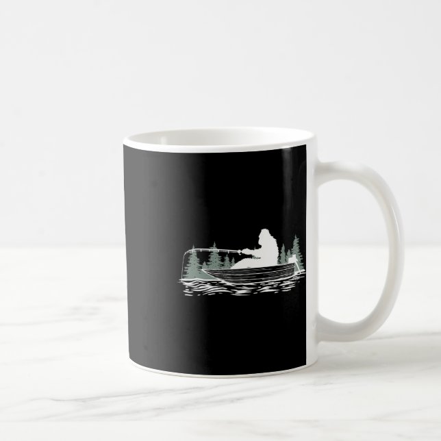 Big Foot Fishing Fishing Lover Fisherman Ret Kaffeetasse (Rechts)