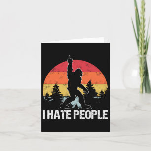 Big Foot I Hasse Menschen Middle Finger Sasquatch  Karte
