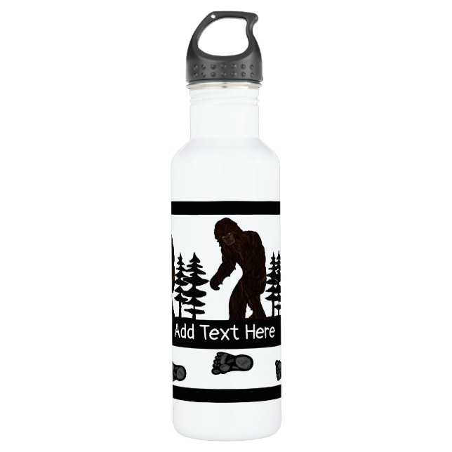 Big Foot in Bäumen Personalisiert Stainless Steel Edelstahlflasche (Vorderseite)