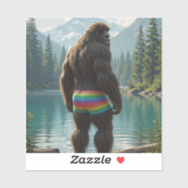 big foot lgbtq+ aufkleber