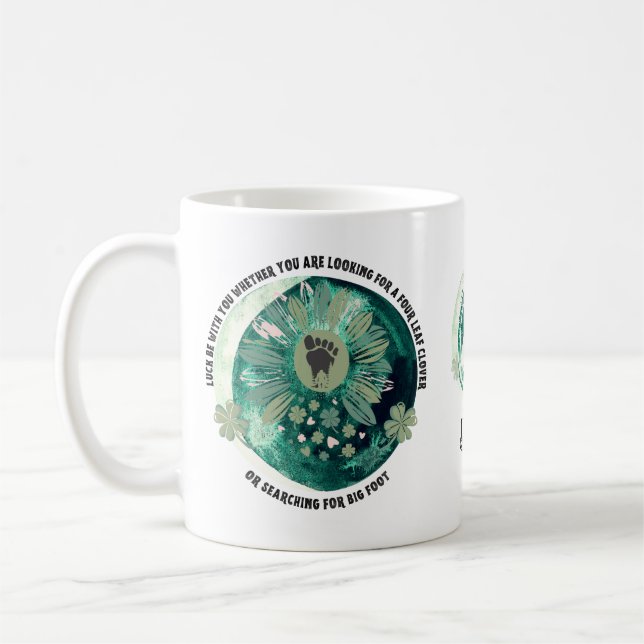 Big Foot Lucky St. Patrick's Day Kaffeetasse (Links)