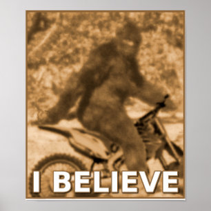 Big Foot Motocross Dirt Bike Sasquatch Lustiger Po Poster