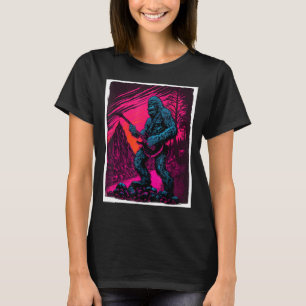 Big Foot Sasquatch Rock Gitarre Metal Grunge T-Shirt