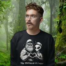 Big Foot und Alien Positive Affirmation Funny