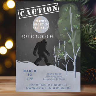Big Foot Wild Adventure Geburtstag Einladung