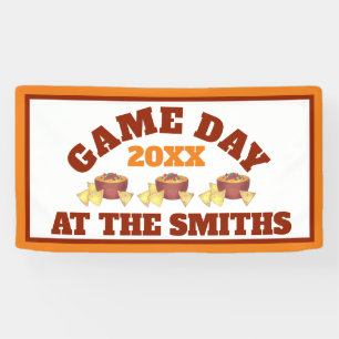 Big Football Game Tailgate Party Chips Käsedip Banner