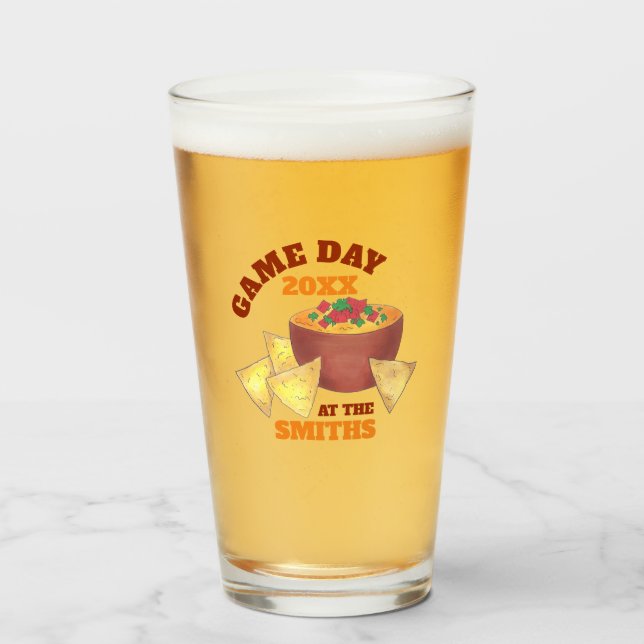 Big Football Game Tailgate Party Chips Käsedip Glas (Vorne (Gefüllt))