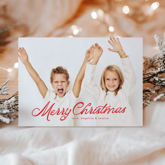 Big Foto Red Lettering Overlay Frohe Weihnachten (Von Creator hochgeladen)