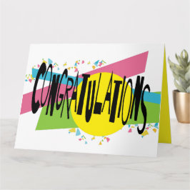 BIG Fun Colorful Gratulation Celebration 8x10 Karte