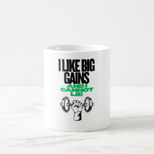 Big Gains Funny Gym Shirt Kaffeetasse