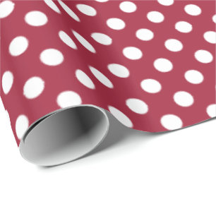 Big Gepunktete Option Vivid Burgundy Geschenkpapier
