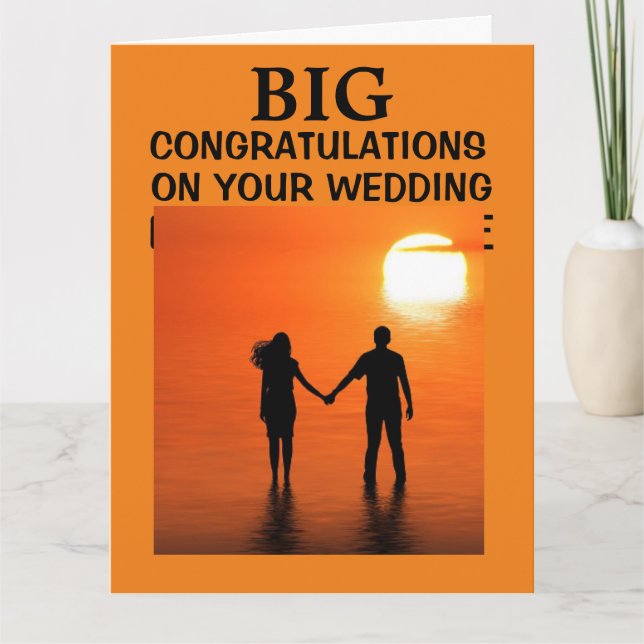 BIG GIANT WEDD HEIRATSKARTE KARTE (Vorderseite)