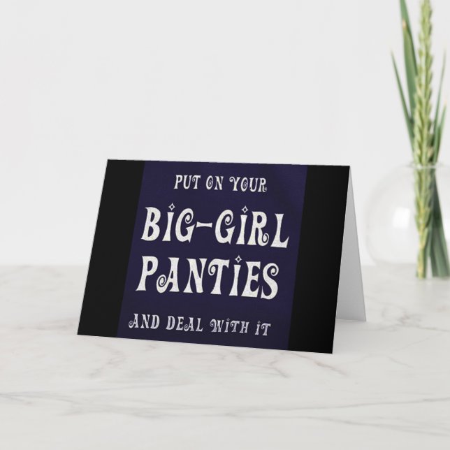 Big Girl Panties Card Karte (Vorderseite)