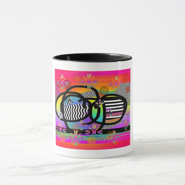 Big Glasses Funny Eyes Fun Tasse (Zentrum)