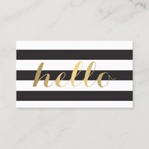 Big Gold Hello Carte de visite simple à répartitio