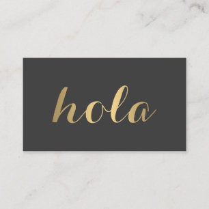 Big Gold Hola (Hallo) II einfach erklärt Visitenkarte