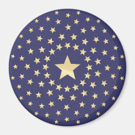 Big Golden Star umkreist von kleineren Sternen Magnet