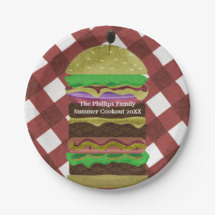 Big Greasy Hamburger Summer Cookie Red GRILLEN Par Pappteller