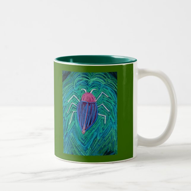 Big green Bug v Zweifarbige Tasse (Rechts)