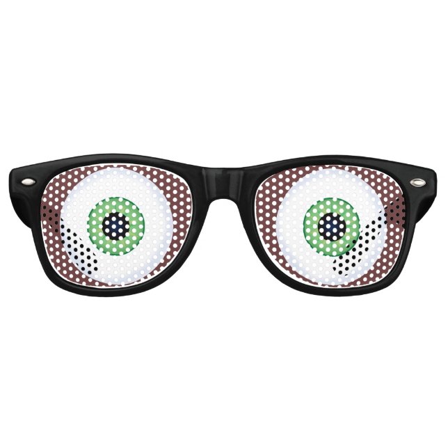 Big Green Eyeballs Sonnenbrille (Vorderseite)