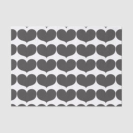 Big Grey Hearts Tissue Seidenpapier