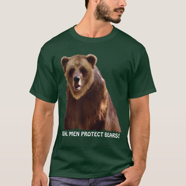 Big Grizzle Bären Naturschutz Kunstgeschenk T-Shirt (Vorderseite)