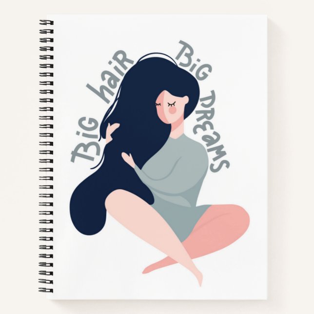 Big Hair Big Dreams Notizbuch (Vorderseite)