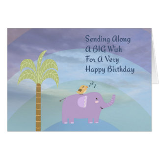 Big Happy Birthday Wish mit Elephant for Child