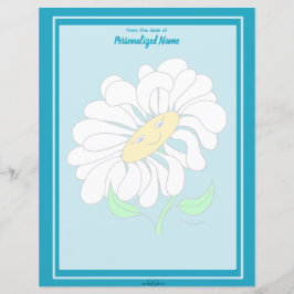 Big Happy Daisy Blue Unlinated Paper Sheet