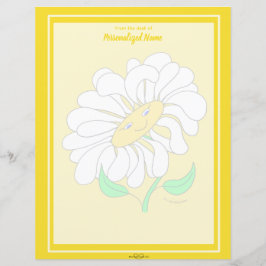 Big Happy Daisy Gelb unbeschichtetes Blatt