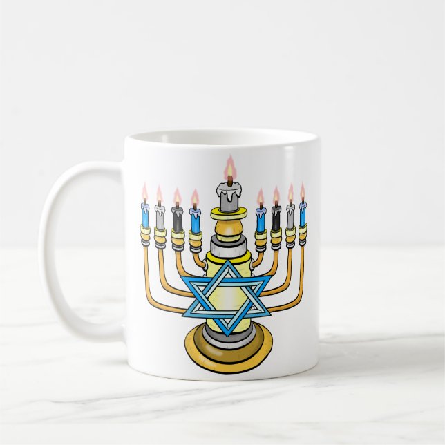 Big Happy Hanukkah Kaffeetasse (Links)