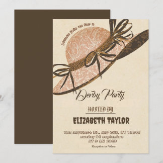 Big Hat Derby Party Invitation Einladung