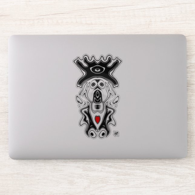Big Hat Hund v1 Aufkleber (Computer)