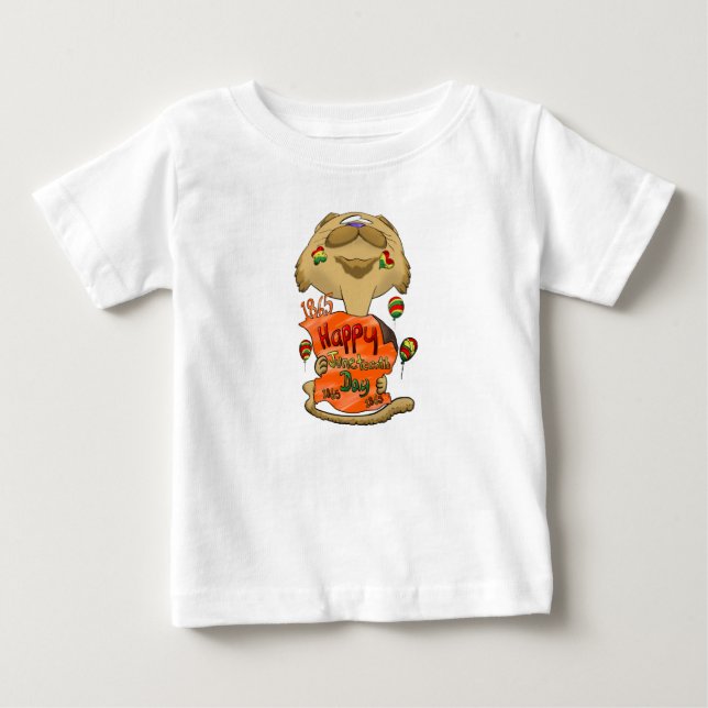 Big Head Juneteenth Cat Baby T-shirt (Vorderseite)