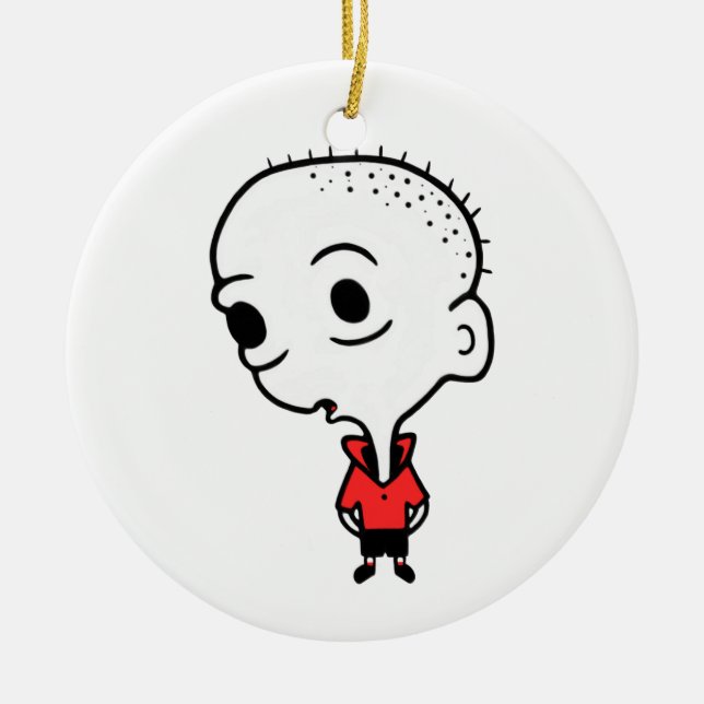 Big Head Keramik Ornament (Vorne)