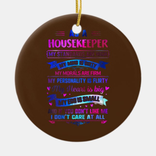 Big Heart Direct Support Person Housekeeper Life Keramik Ornament (Vorne)