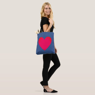 Big Heart Editable Blue Laptop Totasche Tasche