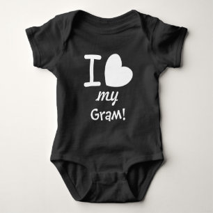 Big Heart I Liebe My Gram V031 Baby Strampler