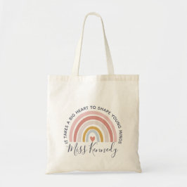 Big Heart to Shape Young Minds Teacher Tote Bag Tragetasche
