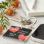 Big Hearts Couples Names/Wedding Date Schlüsselanhänger<br><div class="desc">Big hearts. Couples' names/wedding date.</div>